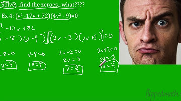 Algebra 2: 1.4 Zeroes of Polynomials