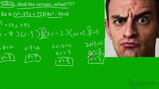 Algebra 2: 1.4 Zeroes of Polynomials