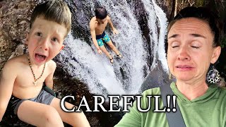 Is it SAFE to be ALONE at the Papase'ea Rock Slides? American Teens VS Jagged Rock and Gushing Water