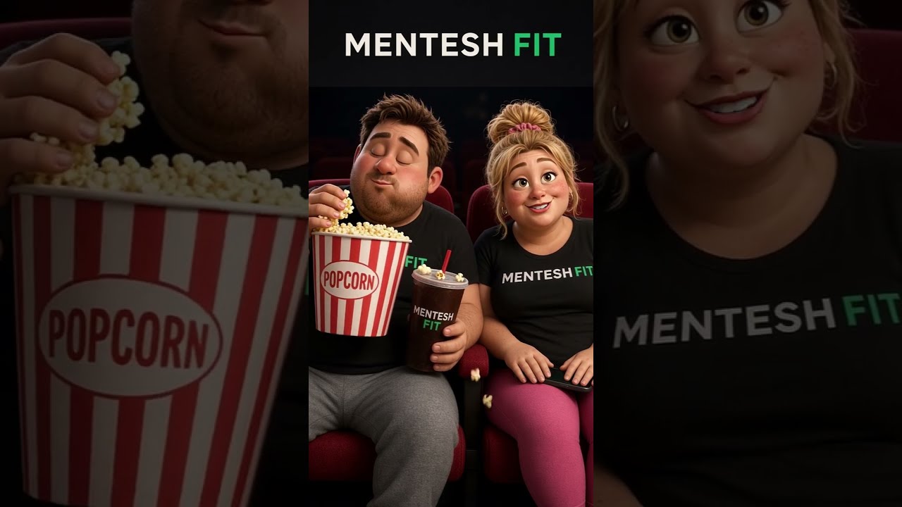 She logged his popcorn… in the middle of the movie 🍿😂