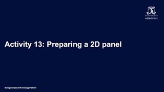 FIJI for Beginners (Activity 13): Preparing a 2D panel