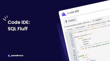 Code IDE: Using SQL Fluff