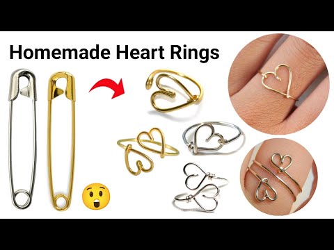 DIY homemade couple love rings🥰😍/how to make rings from waste/homemade heart rings/best ring ever!