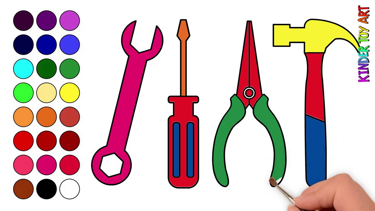 Coloring tools. Инструменты распечатать цветные. Инструменты для поделки распечатать цветные. Мастер колор инструмент. Распечатать инструменты цветные по отдельности.