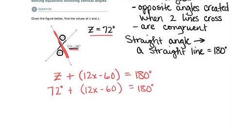 Solving equations involving vertical angles ALEKS