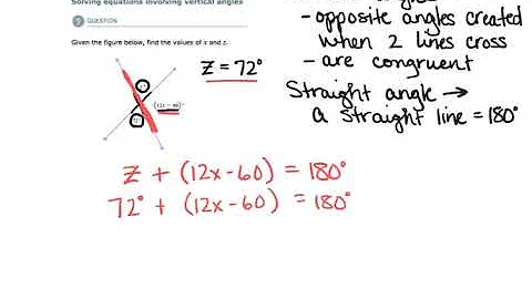 Solving equations involving vertical angles ALEKS
