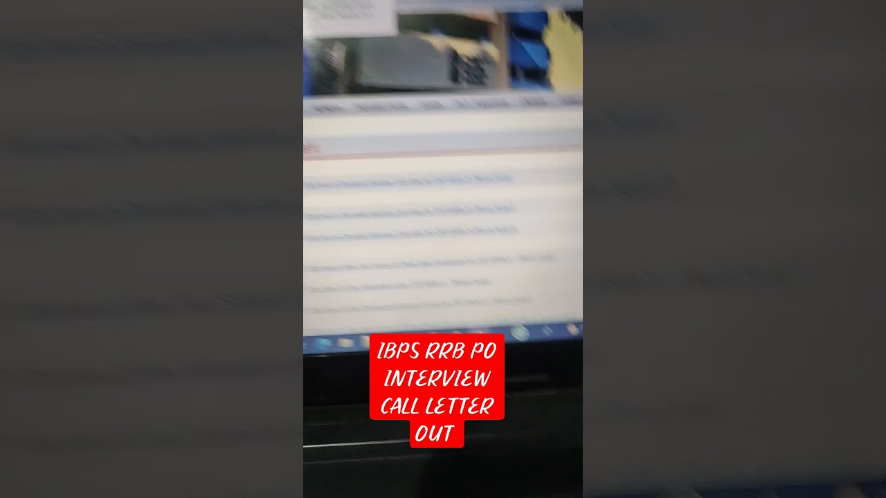 IBPS RRB PO INTERVIEW CALL LETTER OUT !!!!!