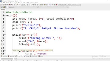 Program Kasir Sederhana Menggunakan C++