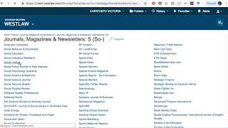 Browse the A-Z List of Journals, Magazines, & Newsletters on Westlaw