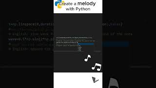 Did you know you can create a melody with Python?🎶#coding #programming #python #shorts #پایتون