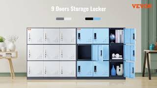 Vevor Metal Locker For Employees Ultra Durable 9-Door Storage Cabinet With Keys