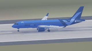 Breeze Airways Airbus A220-300 landing DFW/KDFW RWY 35R Infinite Flight