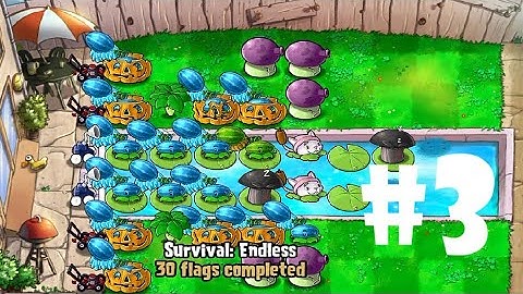 Plants vs Zombies | Survival: ENDLESS (30 Flags Completed) PART 3 (iOS Android)