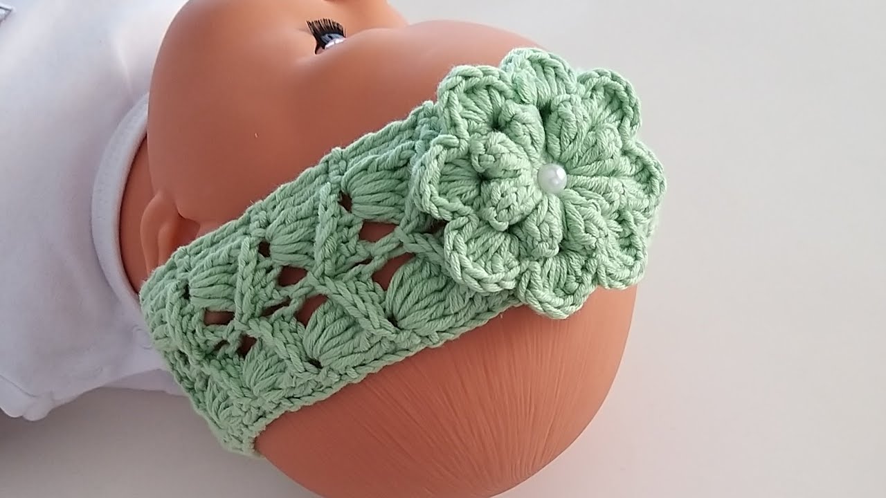 ÇOK KOLAY TIĞ İŞİ SAÇ BANDI BANDANA YAPIMI/ÖRGÜ BANDANA MODELİ/ÇİÇEKLİ BANDANA/bandcrochet hair band
