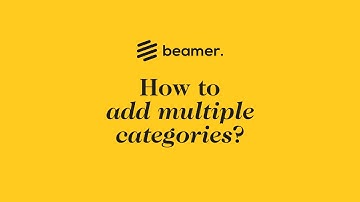 How to add multiple categories? – Beamer Help Center