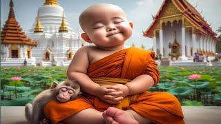 little monk cute baby ❤ little monk so cute video🌴🌴 #cute #cutebaby #viral #youtube