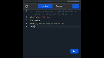 How to write a program to check whether a number is divisible by 97 or not in c language.