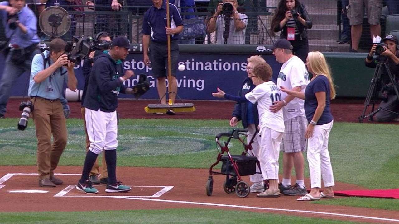 108yearold woman tosses first pitch YouTube