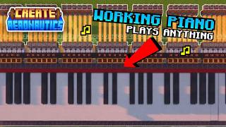 MECHANICAL PIANO Player in Minecraft Create Aeronautics