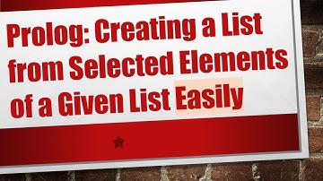 Prolog: Creating a List from Selected Elements of a Given List Easily