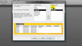 Create a Crosstab Query in Access Create a Crosstab Query in Access