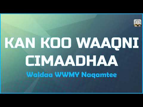 Kan Koo Waaqni Cimaadhaa 
