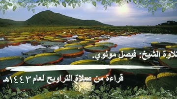 قراءة من صلاة التراويح لعام ١٤٤٣هـ، سورة الزخرف من الآية ٥٧ إلى آخرها || بصوت الشيخ/ فيصل مولوي.