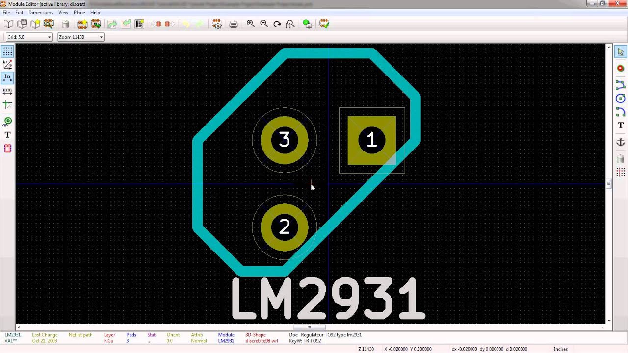 Layout edit. KICAD Battery Holder.