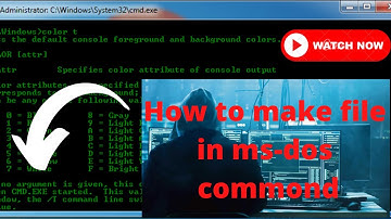How to make file in ms-dos command