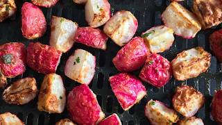 Loaded air fryer radish (keto, low-carb)