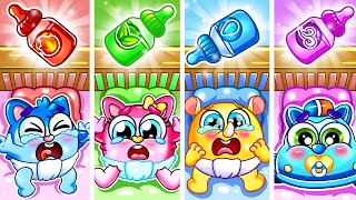 Colorful Bottles for Crying Babies😭🍼Bottle Feeding Song🚌🚑+ More Nursery Rhymes by Cars & Play