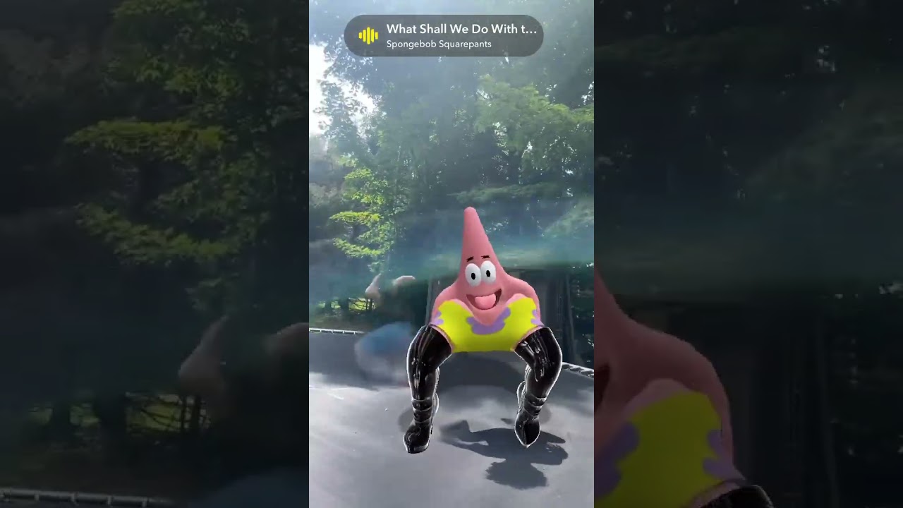 Patrick’s on a trampoline!!! goofy 