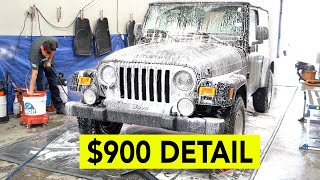 How We Charge $900 To Professionally Detail a Dull Jeep Wrangler