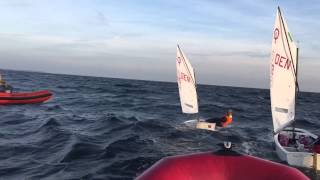 Standard optimist technique in Strong Winds ands tall waves