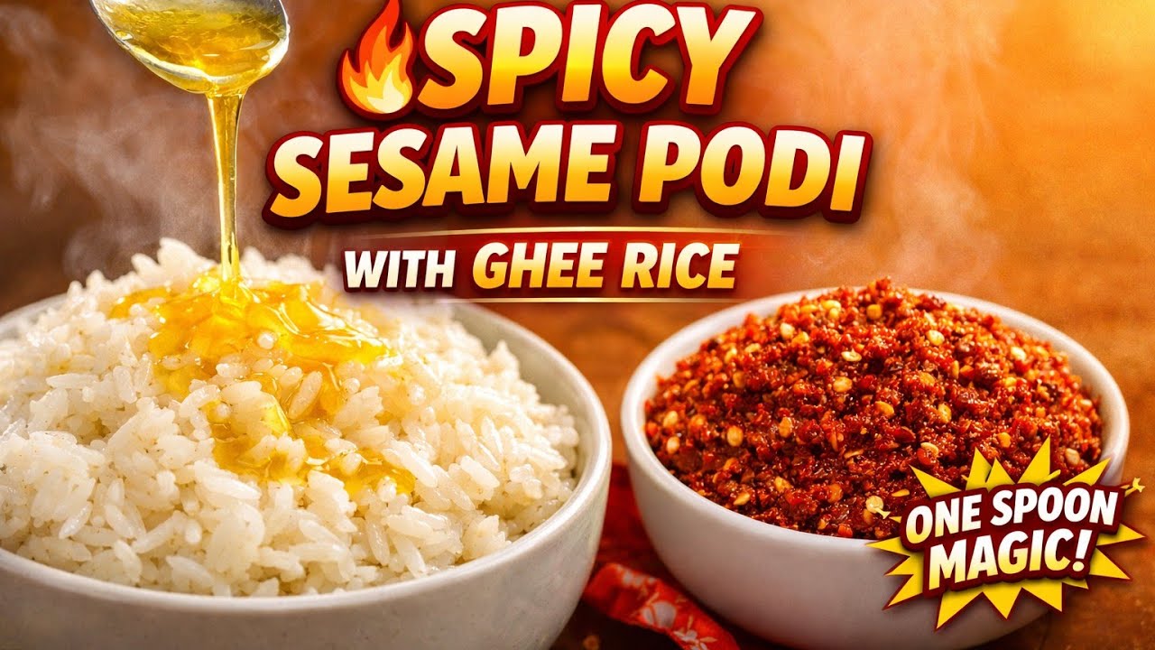 🌶️ Simple & Tasty Nuvvula Karam Podi | Rice & Idly Ki Perfect Combo