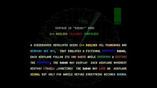 Radar screensaver for MS-Windows in C++ Builder / VCL / GDI (source incl.)