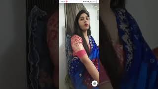 Lavanya Janu Hot Tango Live Premium In Saree Telugu