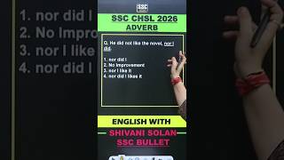 SSC CHSL 2026| Adverb | #sscbullet #englishwithshivanisolan #ssc #competition