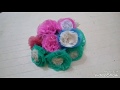 How to make carnation flowers from shopping bags | Making pom pom flowers with carry bags