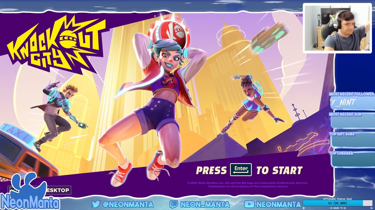 Grinding Knockout City Until I Get Twitch Affiliate - NeonManta Streams