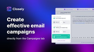 Create Effective Email Campaigns Directly From the Campaigns Tab