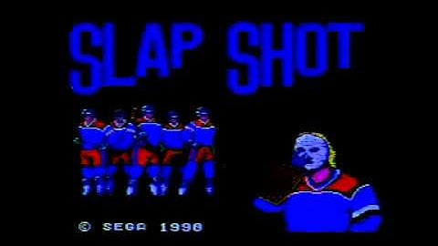 Sega Master System Slap Shot Title / Intro Screen And Attract Mode Demo 1990