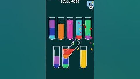 Water Color Sort Level 4850 Solution Gameplay