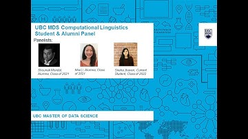 MDS Computational Linguistics Student and Alumni Panel (October 2021)
