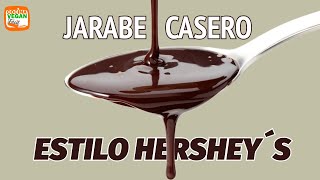 Jarabe casero de chocolate estilo Hersheys, más rico y nutritivo.