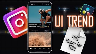 The VIRAL Instagram UI Trend / WITH FREE Macro / DaVinci Resolve Tutorial