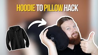 Folding Hoodie Into Pillow Hack (Perfect for Travel!)