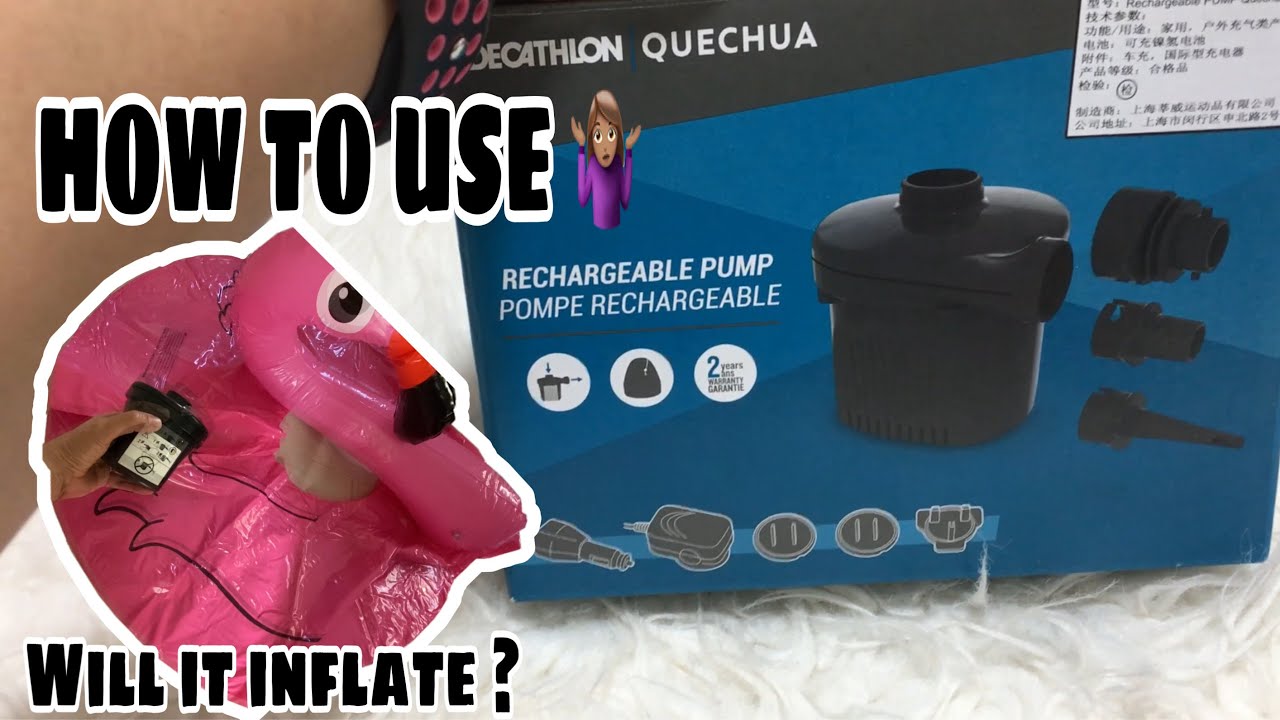 DECATHLON RECHARGEABLE PUMP REVIEW AND TRY ON YouTube