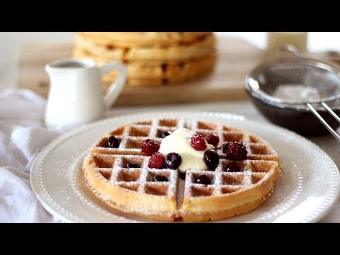 Quick and Easy Homemade Waffles Recipe - How to Make Waffles from Scratch. 