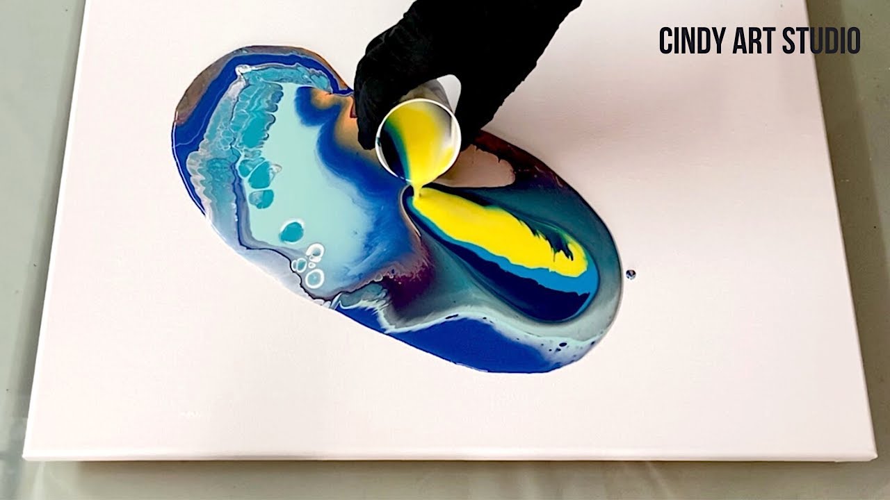 Acrylic pearl pour & dutch pour combo. Acrylic pour abstract painting ...